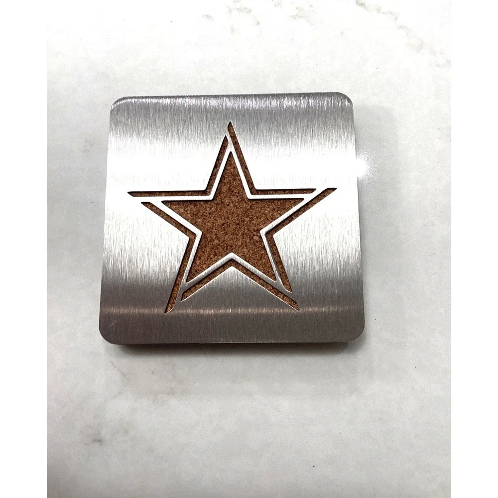 Dallas Cowboys Stainless Steel Coasters - Set of 4 NFL -Open Box